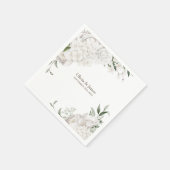 White Floral Wedding Napkins Serviette (Ecke)