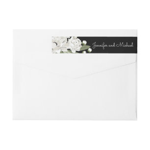 White Floral Wedding Sprigs Rücksendeadresse