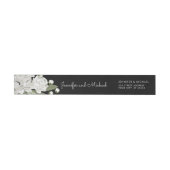 White Floral Wedding Sprigs Rücksendeadresse (Person)