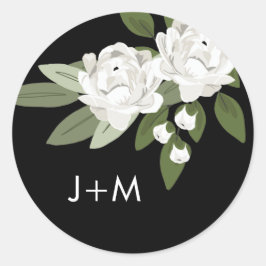 White Floral Wedding Sprigs Sticker