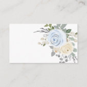 White Floral Winter Bridess schätzt wie viele Küss Begleitkarte (Rückseite)