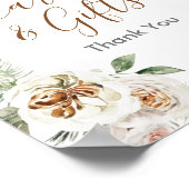 White Floral Winter Floral Cards & Geschenke Unter Poster (Ecke)