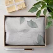 White Florals on Silver Tone Decoupage Seidenpapier (Geschenk)