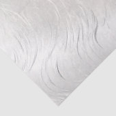 White Florals on Silver Tone Decoupage  Seidenpapier (Ausschnitt)