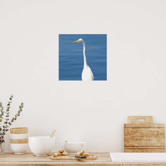 White Florida Crane Poster (Küche)