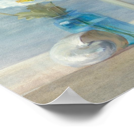 White Flower Overlooking the Sea Poster (Ecke)