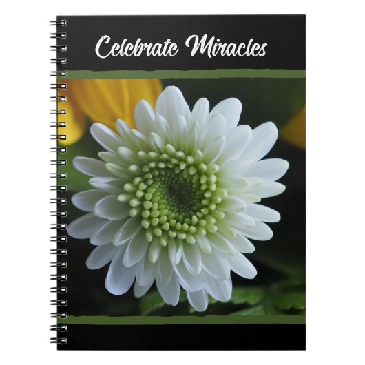 White Flower Photo Spiral Notebook Notizblock (Vorderseite)