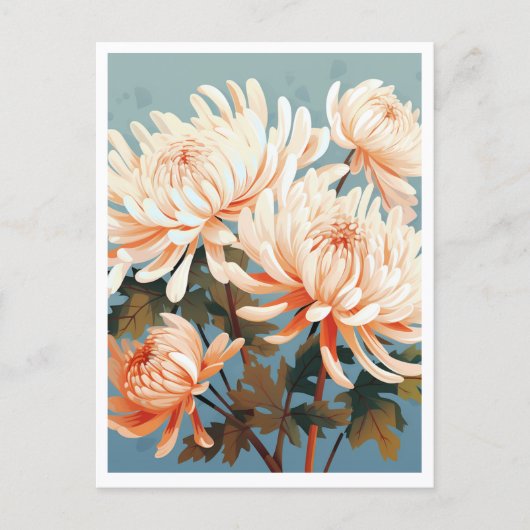 WHITE FLOWERS #1 POSTKARTE (Vorderseite)