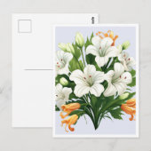 WHITE FLOWERS #2 POSTKARTE (Vorne/Hinten)