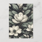 White Flowers and Greenery Wedding Details Begleitkarte (Rückseite)