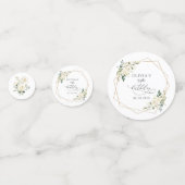 White Flowers, Cream Flowers, Boho, Birthday Konfetti (Rückseiten)