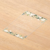 White Flowers, Cream Flowers, Boho, Confirmation Acryleinladungen (Ablage )