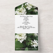 White Flowers Hydrangea Photo, All In One Einladung (Innen Boden)