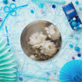 white flowers pappteller (Party)