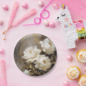 white flowers pappteller (Party)