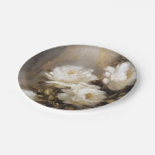 white flowers pappteller (Schrägansicht)