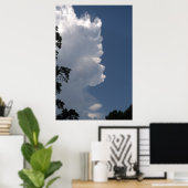 White Fluffy Clouds Blue Sky Poster (Heimbüro)