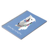 White Fluffy Dog - Peace Joy Liebe - Holiday Notizblock (Linke Seite)