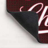 White Flute Chick Script Mousepad (Ecke)