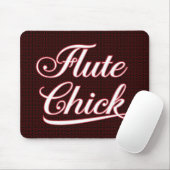 White Flute Chick Script Mousepad (Mit Mouse)