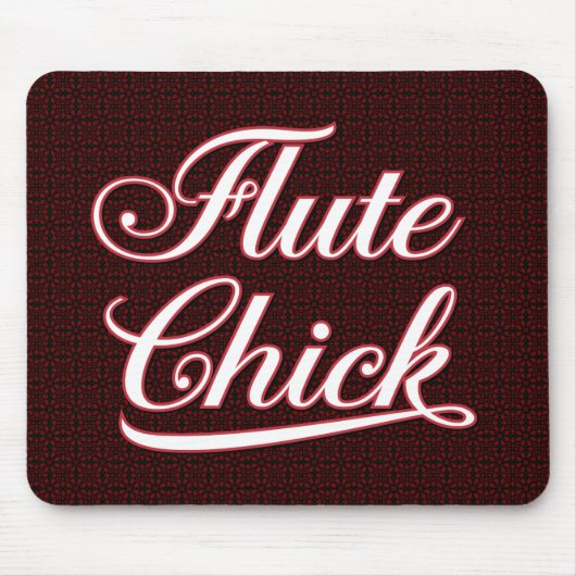 White Flute Chick Script Mousepad (Vorne)