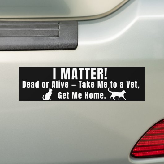White Font "I Matter" Bumper Sticker Autoaufkleber (Auf Auto)