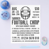 White Football Helmet, Football Camp Advertising Flyer (Einzeln)