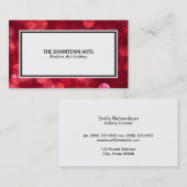 White Foregory Black und Red Bokeh Border Visitenkarte (Vorne/Hinten)