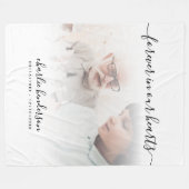 White Forever in unserem Herz Foto Gedenktribut Fleecedecke (Vorderseite (Horizontal))