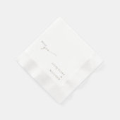 White Forever You Gold Text Wedding Cocktail Serviette (Ecke)