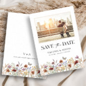 White Foto Boho Save the Date