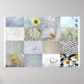 White Foto Collage Poster (Vorne)