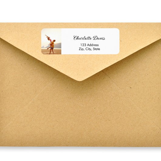 White Foto Hochzeitsskript-Rücksendeadresse