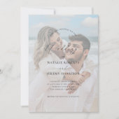 White Foto Overlay 2 verblichene Bilder Hochzeit Einladung (Vorderseite)