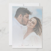 White Foto Overlay 2 verblichene Bilder Hochzeit Einladung (Rückseite)