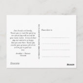 White Four Foto Wedding Danke Postcard Postkarte (Rückseite)