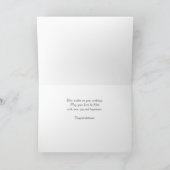 White Fox Foto Glückwunsch Hochzeitskarte Karte (Innenseite)
