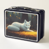 White Fox Metal Lunch Box (Rückseite)