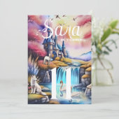 White Fox Party Einladung (Stehend Vorderseite)