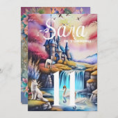 White Fox Party Einladung (Vorne/Hinten)