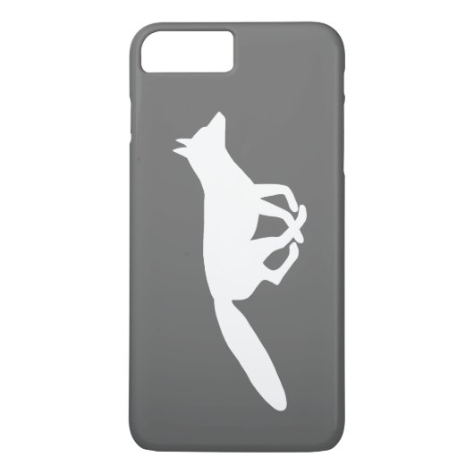 White Fox Silhouette Case-Mate iPhone Hülle (Rückseite)