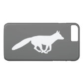White Fox Silhouette Case-Mate iPhone Hülle (Rückseite (Horizontal))