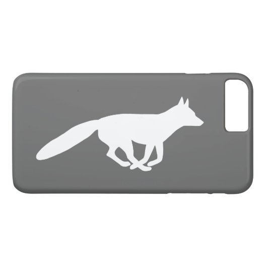 White Fox Silhouette Case-Mate iPhone Hülle (Rückseite (Horizontal))