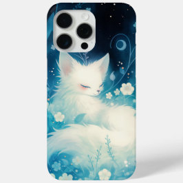 White Fox Slumbering in Floral Case-Mate iPhone Hülle