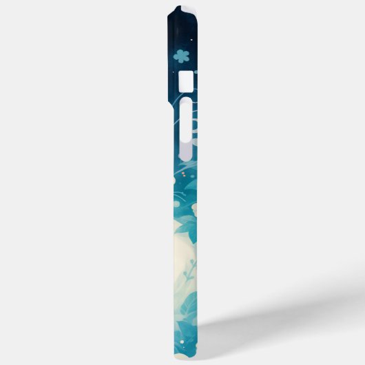 White Fox Slumbering in Floral Case-Mate iPhone Hülle (Rückseite / Links)