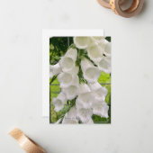 White Foxglove Mitteilungskarte (Vorderseite/Rückseite Beispiel)