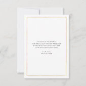 White Frame Hochzeit Foto Dankeschön Karte (Rückseite)