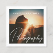 White frame photography  quadratische visitenkarte (Vorderseite)