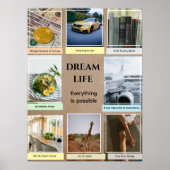 White Frame Photos Vision Board Poster (Vorne)