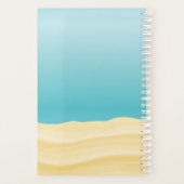 White Frangipani Blume auf Blaue Personalisierte B Planer (Rückseite)